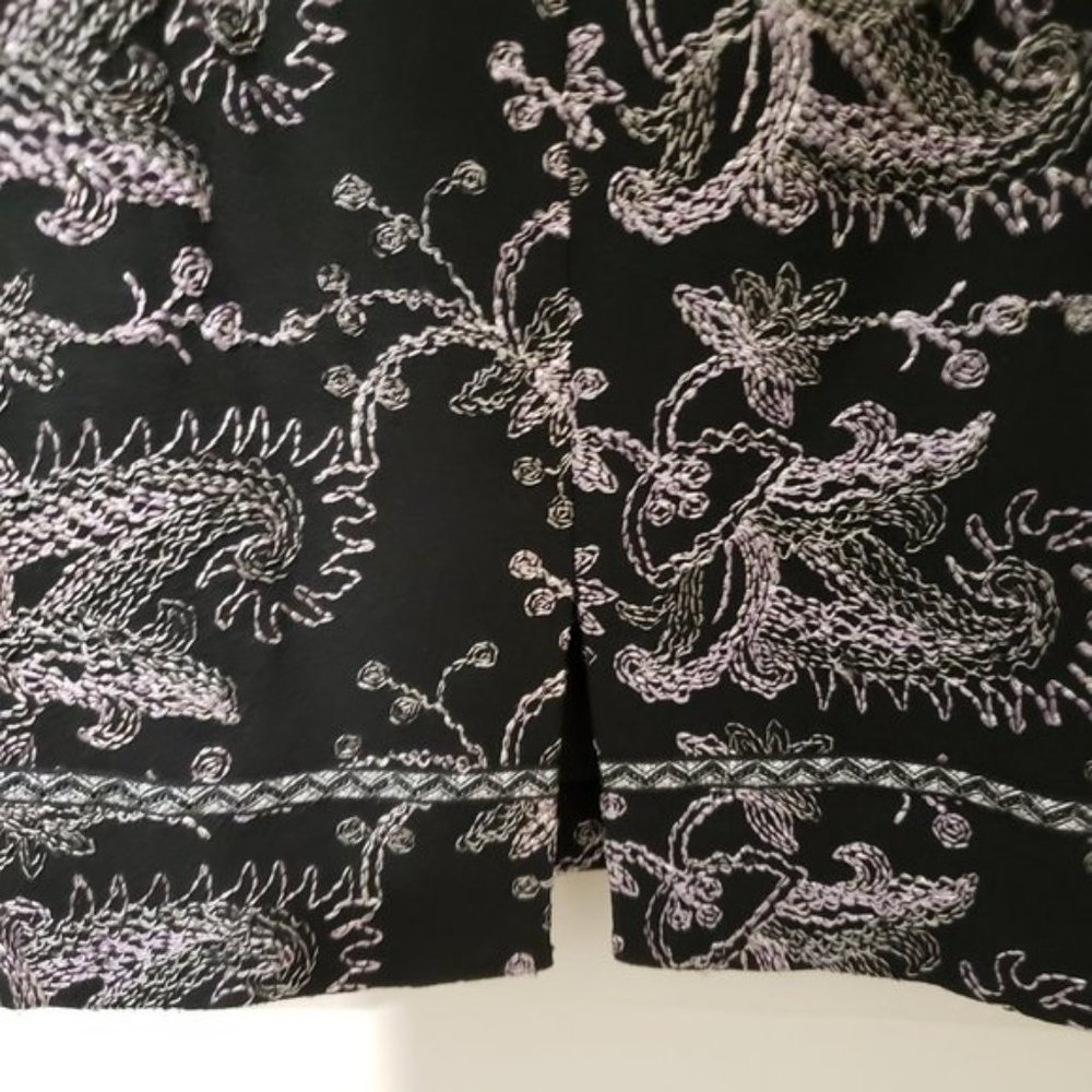 Nicole Miller sleeveless embroidered dress Size 8 - Picture 6 of 10